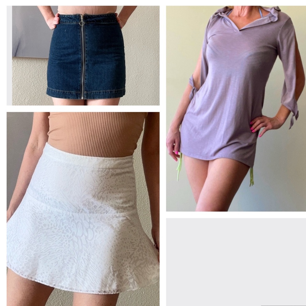 bundle (3) Cover up, Rachel Roy and Pull&beqr denim skirts S $150